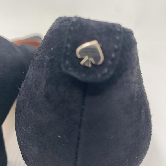 Kate Spade Mindi Yasmin Heel 9.5 Black Suede - Picture 8 of 11